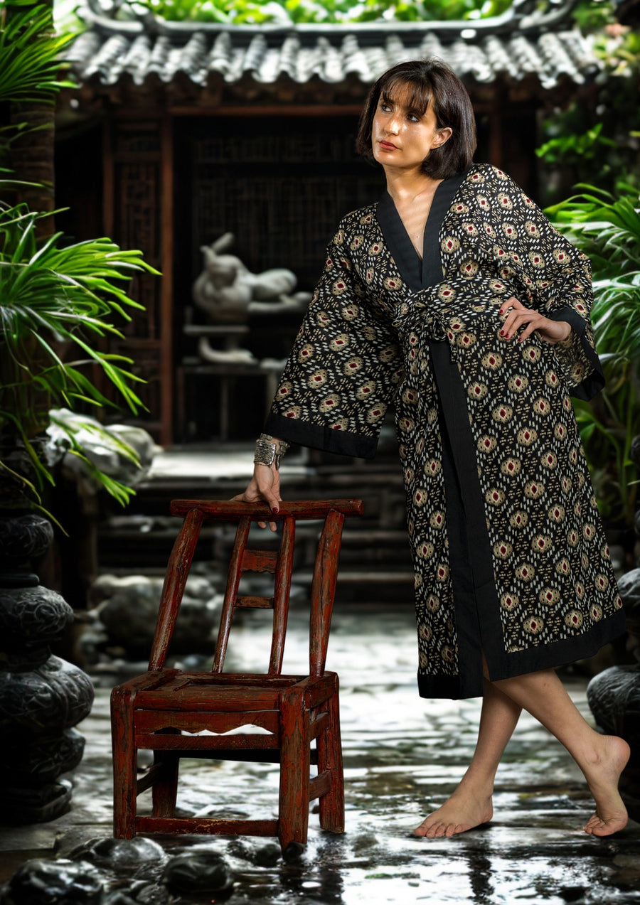 KIMONO SALLY - Black (Taille Unique)