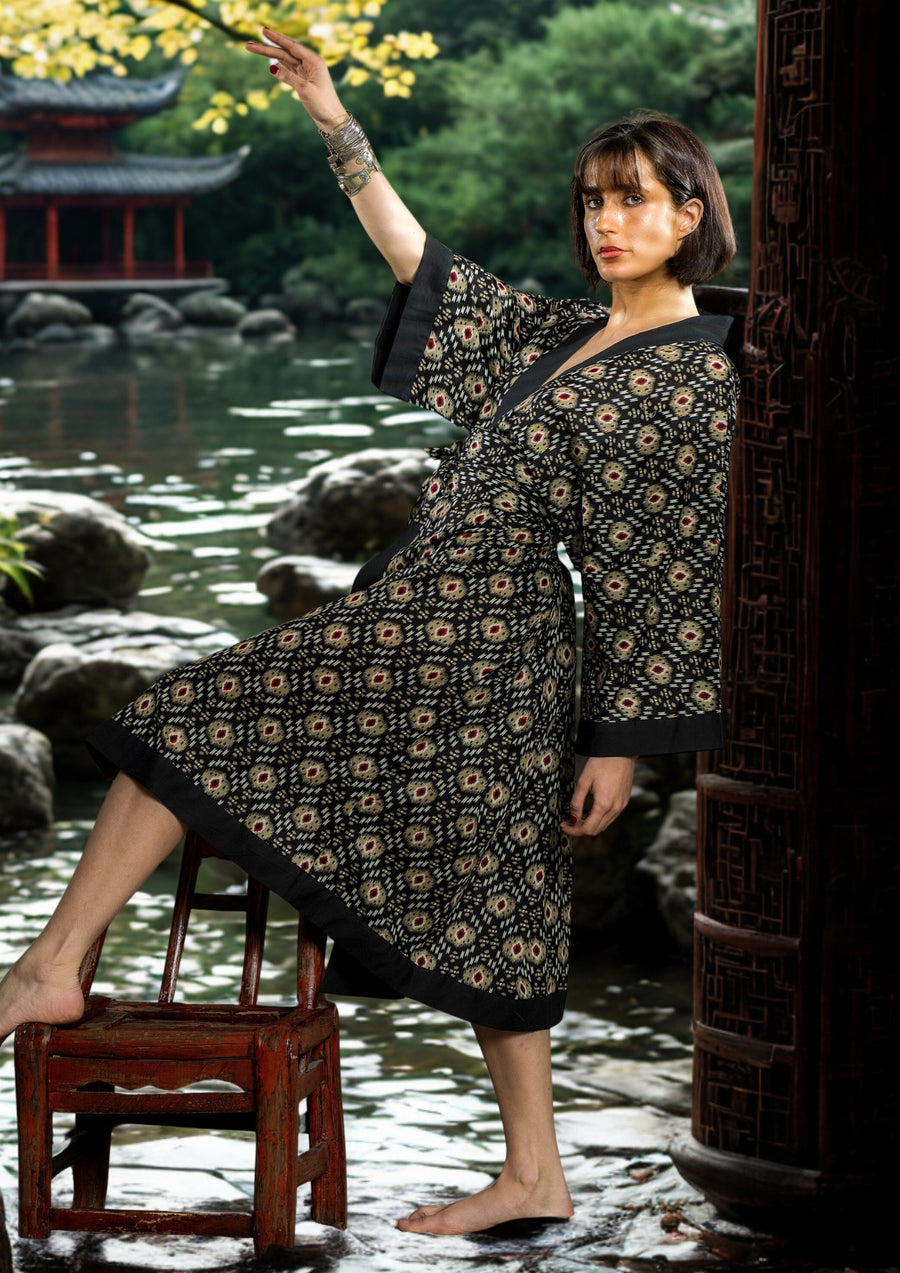 KIMONO SALLY - Black (Taille Unique)