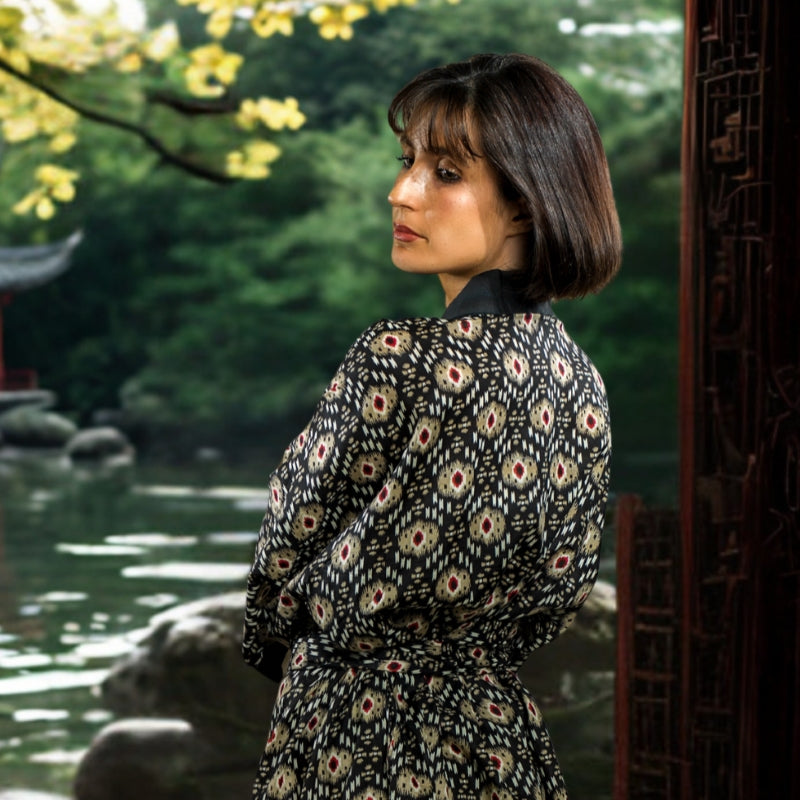 KIMONO SALLY - Black (Taille Unique)