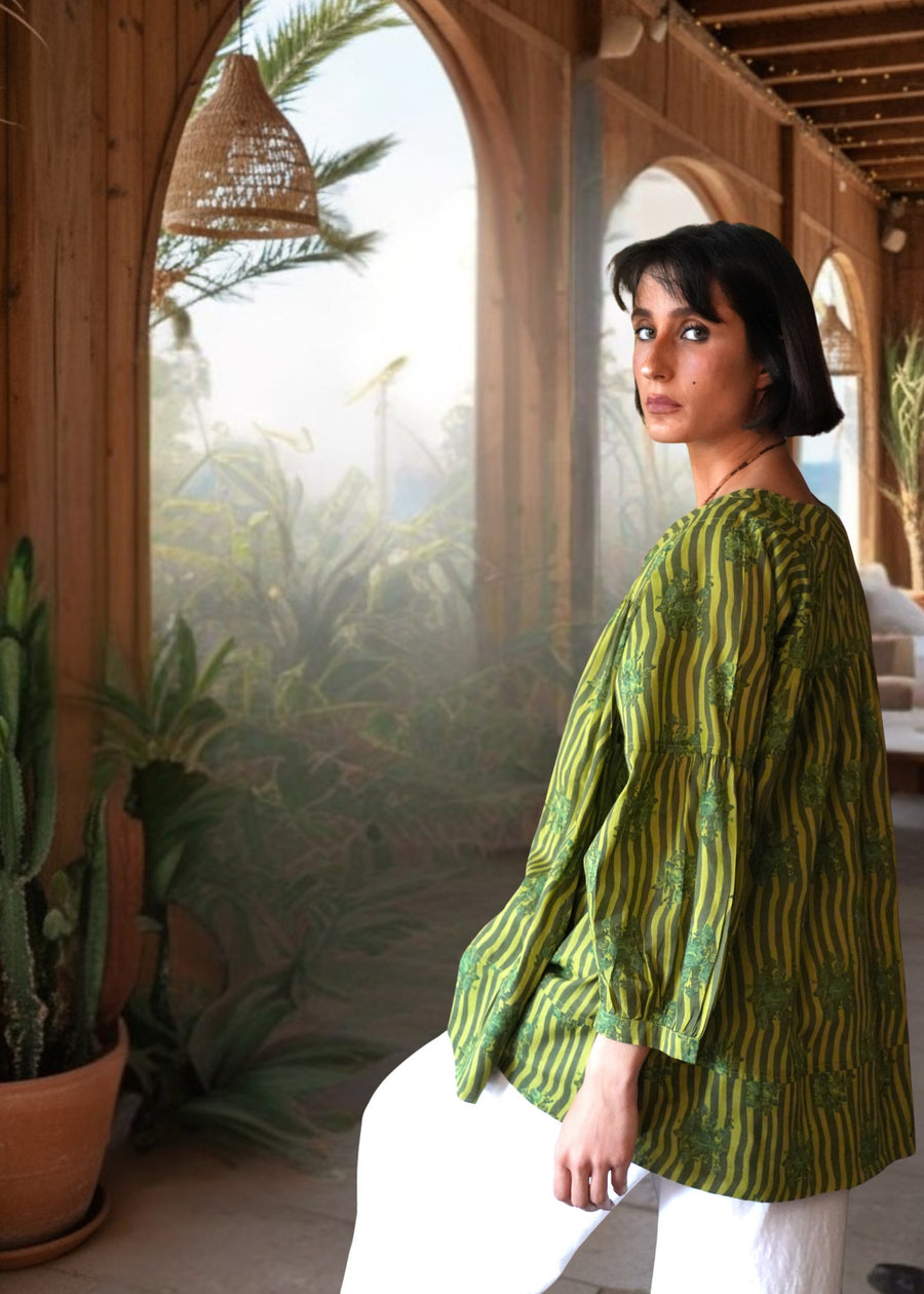 TUNIQUE  LILA -  Vert Pomme