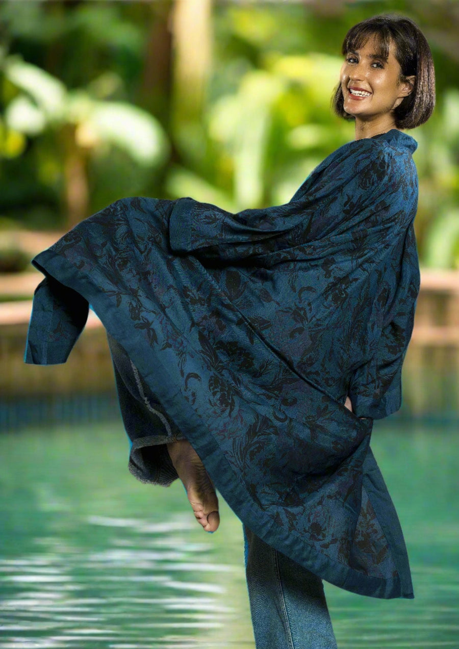 KIMONO PIVOINE - Night Blue (Taille Unique)