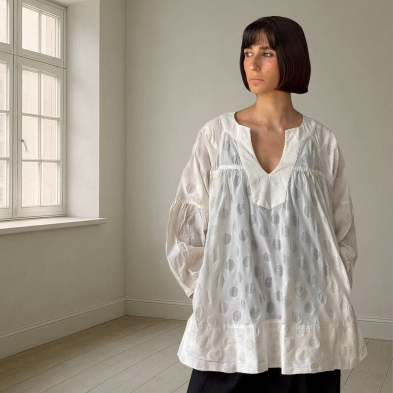 TUNIQUE DOTTY - N°202 Ivoire