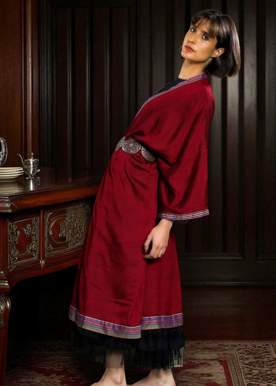 KIMONO TARPARKAR - Burgundy (Taille Unique)