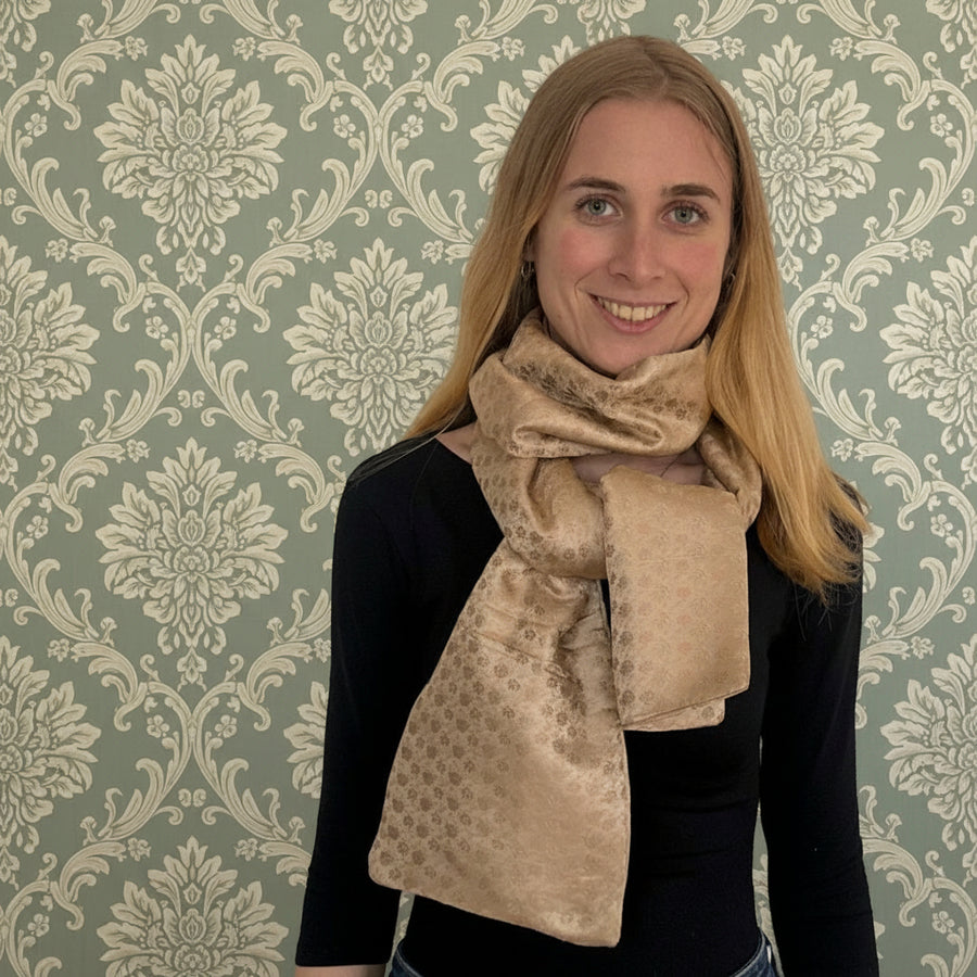 ECHARPES BAROQUE, 100%  brocard de soie tissé main