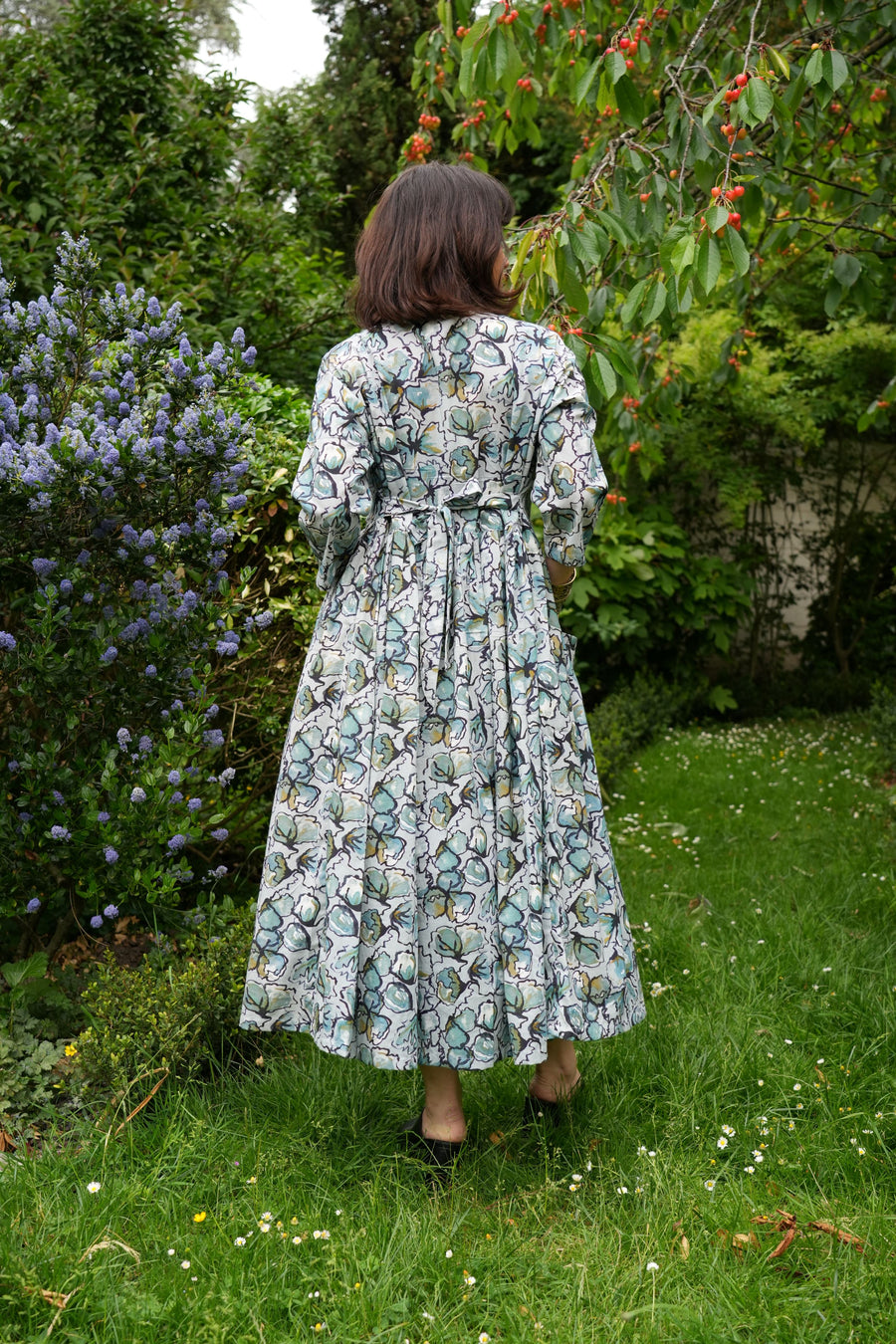 ROBE FLORES - Bleu Ciel