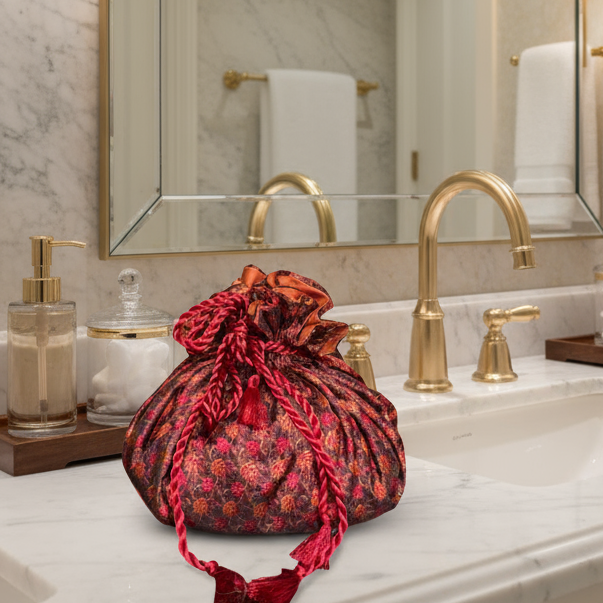 BOURSES LILLY, 100% brocard de soie tissé main