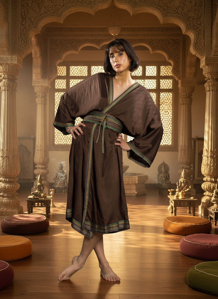 KIMONO TARPARKAR - Chocolate (Taille Unique)