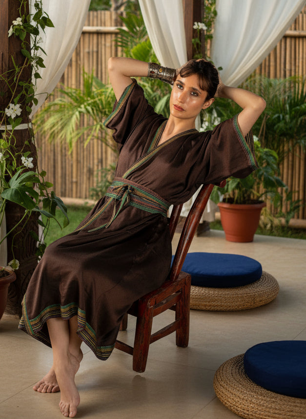 KIMONO TARPARKAR - Chocolate (Taille Unique)
