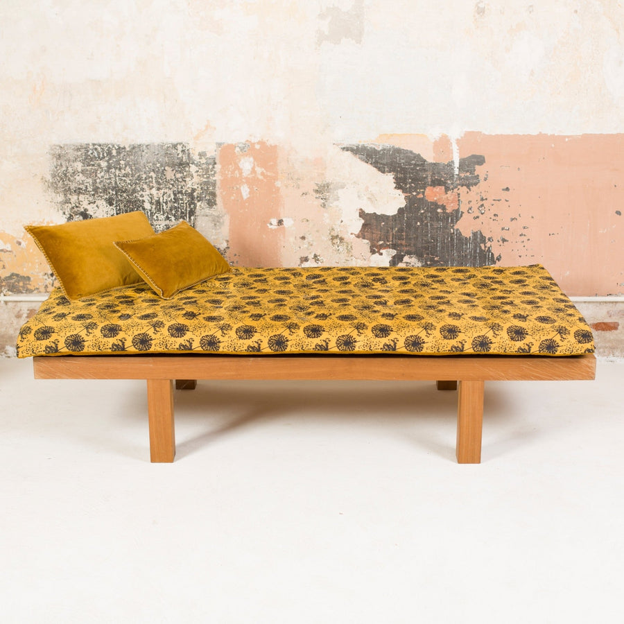 MIMOSA VELOURS SOFA COVER ✺ Spiced Mustard - Roshanara-paris MIMOSA VELOURS SOFA COVER ✺ Spiced Mustard Bed Runner